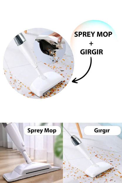 Su Püskürtmeli Sprey Mop Ve Süpürge