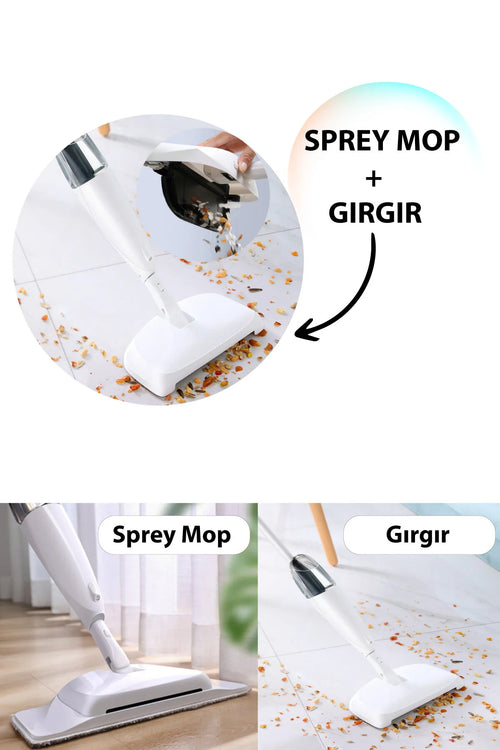 Su Püskürtmeli Sprey Mop Ve Süpürge